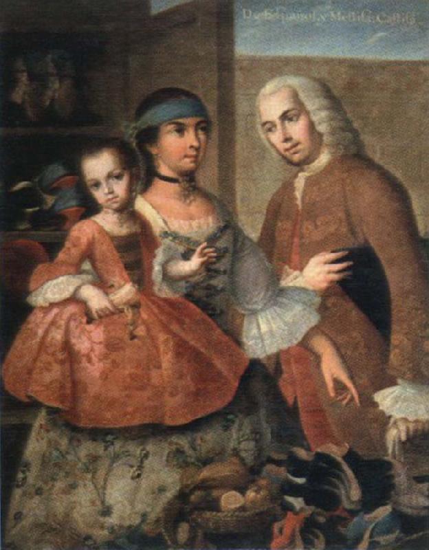 George Frederick de espanol y mestiza,catiza oil painting image